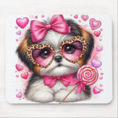 Schattigee Shih-tzu-Valentijn Muismat (Voorkant)