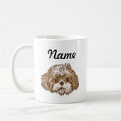 Schattigee Shihtzu Puppy Dog Custom Koffiemok (Links)