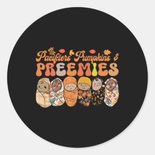Schattigee Shirt fopspenen pompoenen en preemies n Ronde Sticker