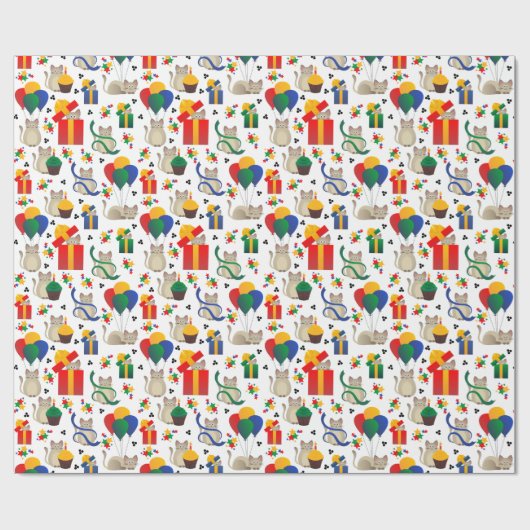 Schattigee Siamese katten en Cadeaus Cadeaupapier (Vlak)