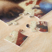 Schattigee Siamese kitten Kerst Legpuzzel (Zijkant)