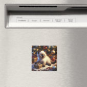 Schattigee Siamese kitten Kerst Magneet (Insitu (Vaatwasser))