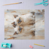 Schattigee Siamese Kittens schilderij Decoupage Tissuepapier (Craft)