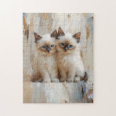 Schattigee Siamese Kittens schilderij Legpuzzel (Verticaal)