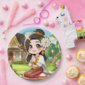 Schattigee Siamese meisje papier Bord (Feest)