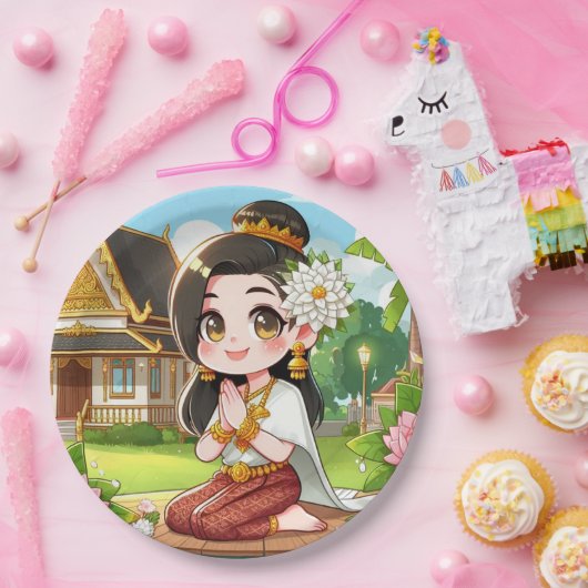 Schattigee Siamese meisje papier Bord (Feest)