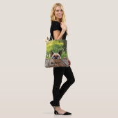 Schattigee Siamese Peeking Cat Tote Bag (Op model)