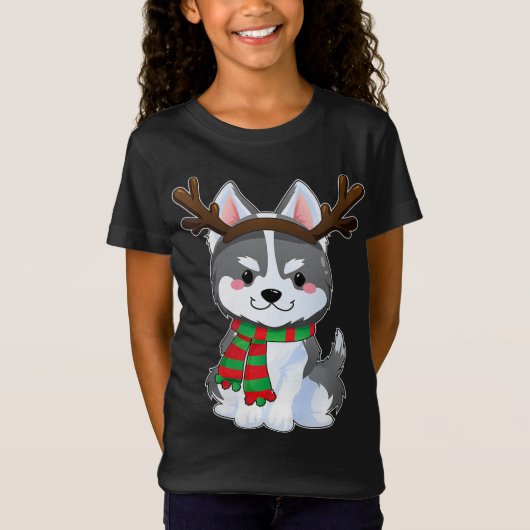 Schattigee Siberische Husky Dog Gifts Funny Christ T-shirt (Voorkant)