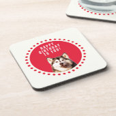 Schattigee Siberische Husky Dog Happy Birthday Drankjes Onderzetter (Linkerzijde)