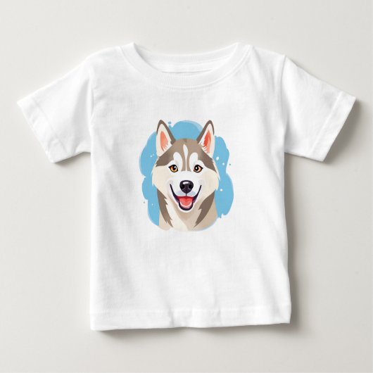 Schattigee Siberische Husky Dog Wolf Funny huskies (Voorkant)