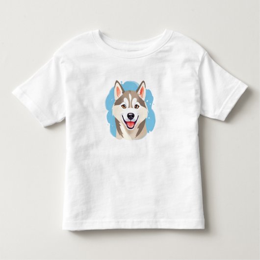 Schattigee Siberische Husky Dog Wolf Funny huskies Kinder Shirts (Voorkant)