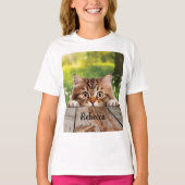 Schattigee Siberische Peek Cat T-shirt (Voorkant)
