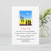 Schattigee silhouet wijze mannen, wit blauw Kerst Kaart (Staand voorkant)