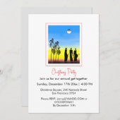 Schattigee silhouet wijze mannen, wit blauw Kerst Kaart (Voorkant / Achterkant)