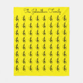 Schattigee Silhouette atleet Patroon, Afrikaanse k Fleece Deken (Voorkant)