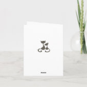 Schattigee Silhouette Cats Bedankt (Achterkant)