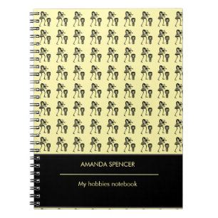 Schattigee Silhouette Drummer, Spiral Photo Notiti Notitieboek