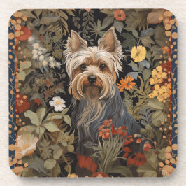 Schattigee Silky of Yorkshire Terrier  Bloemen Bier Onderzetter