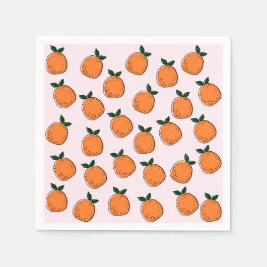 Schattigee Sinaasappels Papieren servetten (Voorkant)