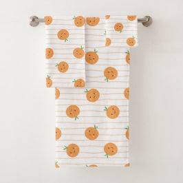 Schattigee Sinaasappels Print - Badhanddoekset Bad Handdoek
