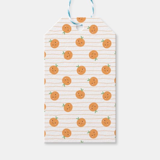 Schattigee Sinaasappels Print - Cadeau Labels Cadeaulabel (Voorkant)