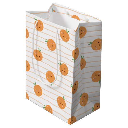 Schattigee Sinaasappels Print - Cadeautas (Achterkant Gekanteld)