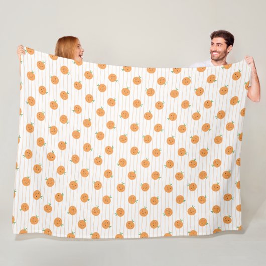 Schattigee Sinaasappels Print - Fleece Deken (In situ)