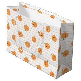 Schattigee Sinaasappels Print - Grote Gift Bag Groot Cadeauzakje