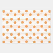 Schattigee Sinaasappels Print - Inpakpapier Set Vel (Voorkant 2)