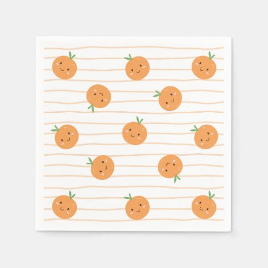 Schattigee Sinaasappels Print - servetten (Voorkant)