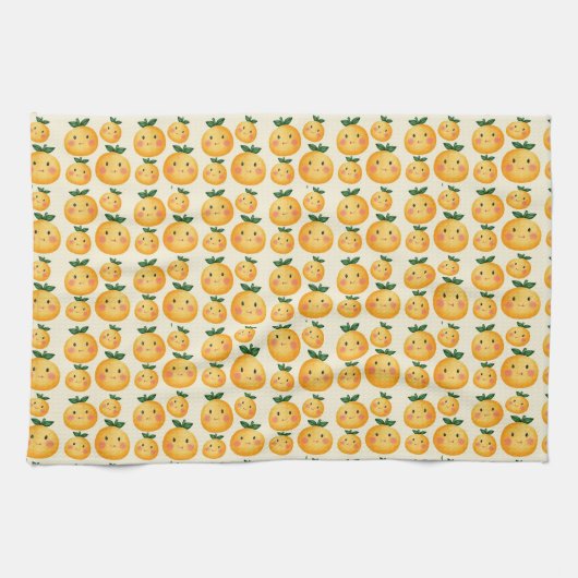 Schattigee sinaasappels vruchten theedoek (Horizontaal)