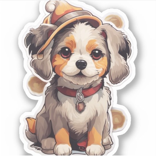 Schattigee single-dog Stickers (Voorkant)