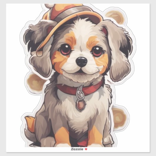 Schattigee single-dog Stickers (Vel)