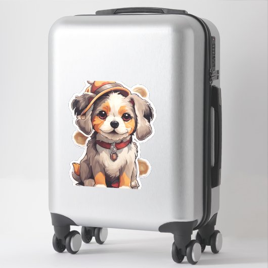 Schattigee single-dog Stickers (Koffer)