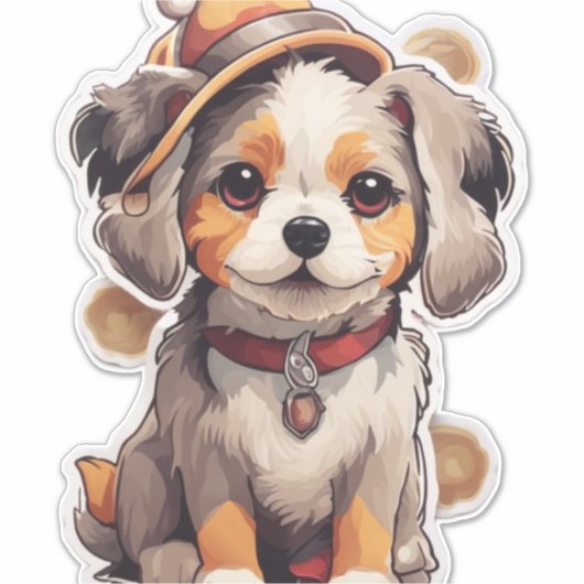 Schattigee single-dog Stickers (Voorkant)