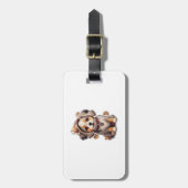 Schattigee single-dog Stickers Bagagelabel (Voorkant verticaal)
