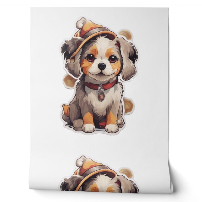 Schattigee single-dog Stickers Behang (Afrollen)