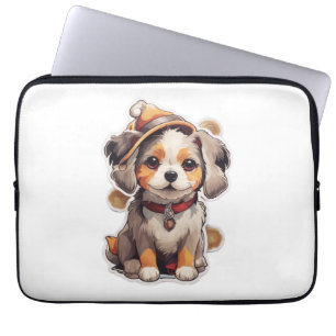 Schattigee single-dog Stickers Laptop Sleeve