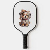 Schattigee single-dog Stickers Pickleball Paddle (Voorkant)