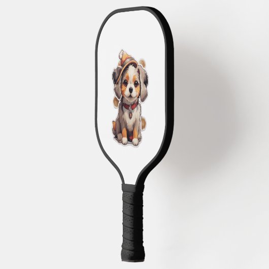 Schattigee single-dog Stickers Pickleball Paddle (Links)