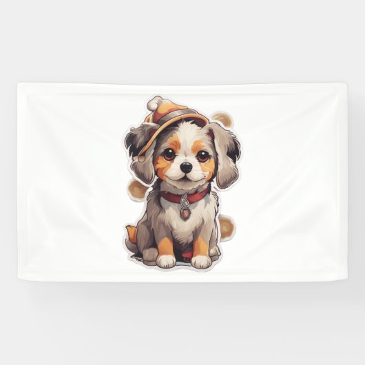 Schattigee single-dog Stickers Spandoek (Horizontaal)