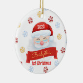 Schattigee Sinterklaas 1e Kerstmis Ornament (Rechts)