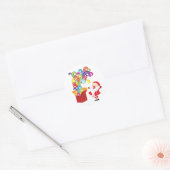 Schattigee Sinterklaas en geschenkdoos Kerst stick Ronde Sticker (Envelop)
