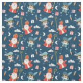 Schattigee Sinterklaas en Piet Pattern op de marin Stof (Swatch)