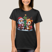 Schattigee Sinterklaas en Red Nose Rendier Drink T T-shirt (Voorkant)