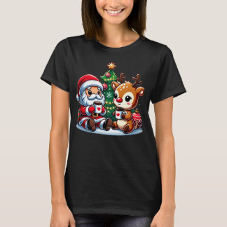 Schattigee Sinterklaas en Red Nose Rendier Drink T T-shirt