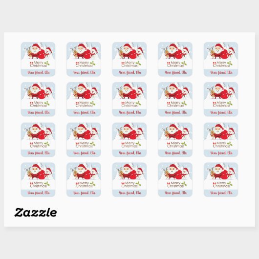Schattigee Sinterklaas kerst stickers (Vel)