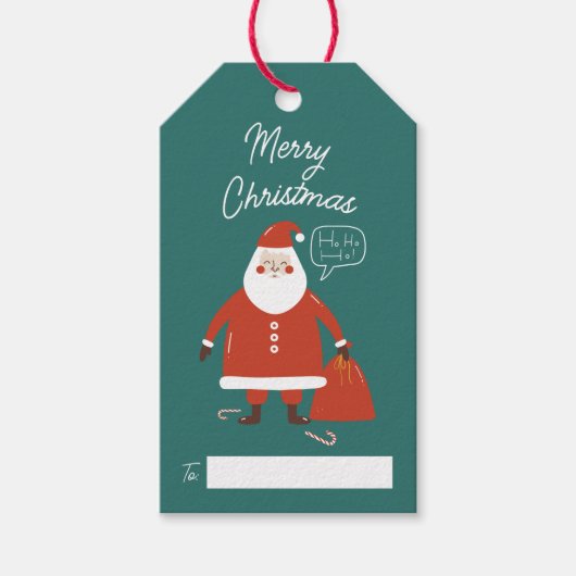 Schattigee Sinterklaas Kerstmis Cadeaulabel (Voorkant)