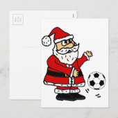 Schattigee Sinterklaas Spelen Voetbal Kerstmis Car Feestdagenkaart (Voorkant / Achterkant)