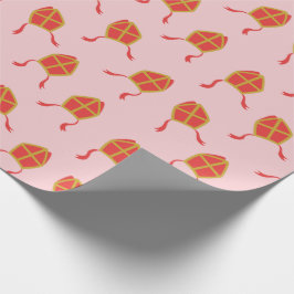 Schattigee Sinterklaasmijters op lichtroze Cadeaupapier